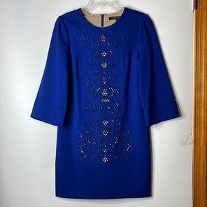 Cynthia Steffe Blue Cut Out Long Sleeve Dress SIZE 6